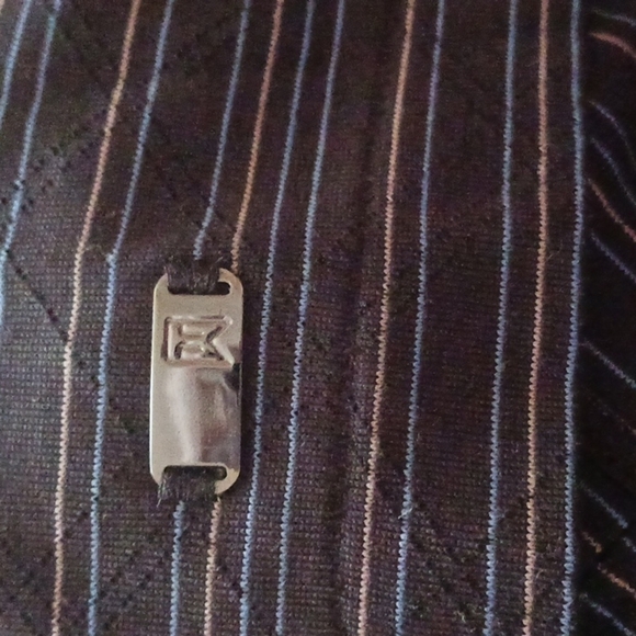 Tiger Woods Collection Nike Fit Dry Navy Striped Polo - Picture 7 of 7